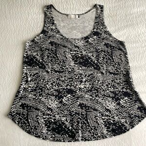 Ava Sky Size L Black & White Tank Top